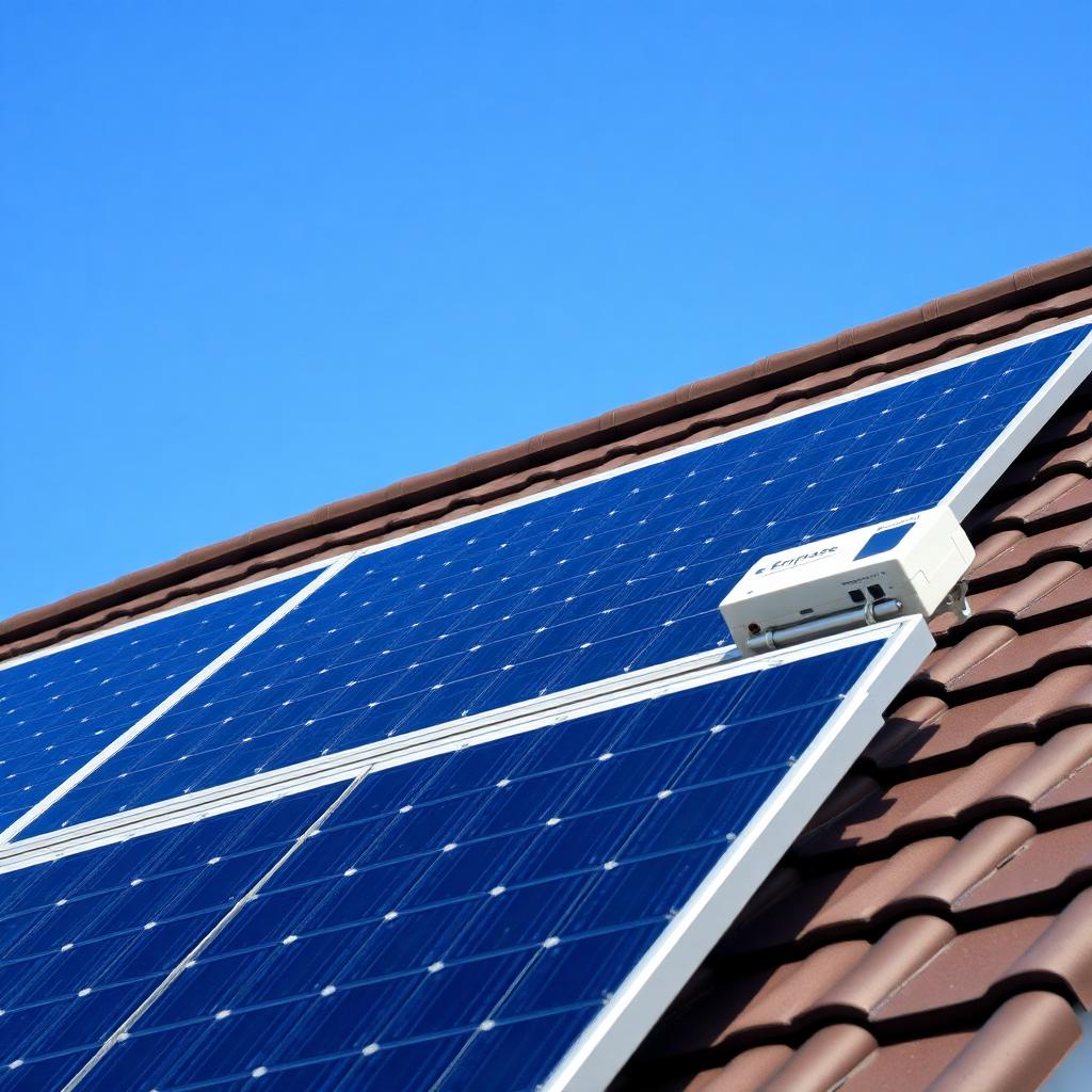 Zonnepanelen met Enphase micro-omvormers op een Nederlands dak